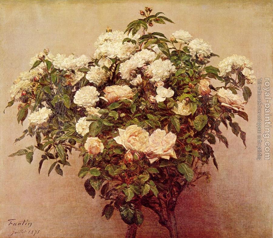 Henri Fantin-Latour : Rose Trees, White Roses